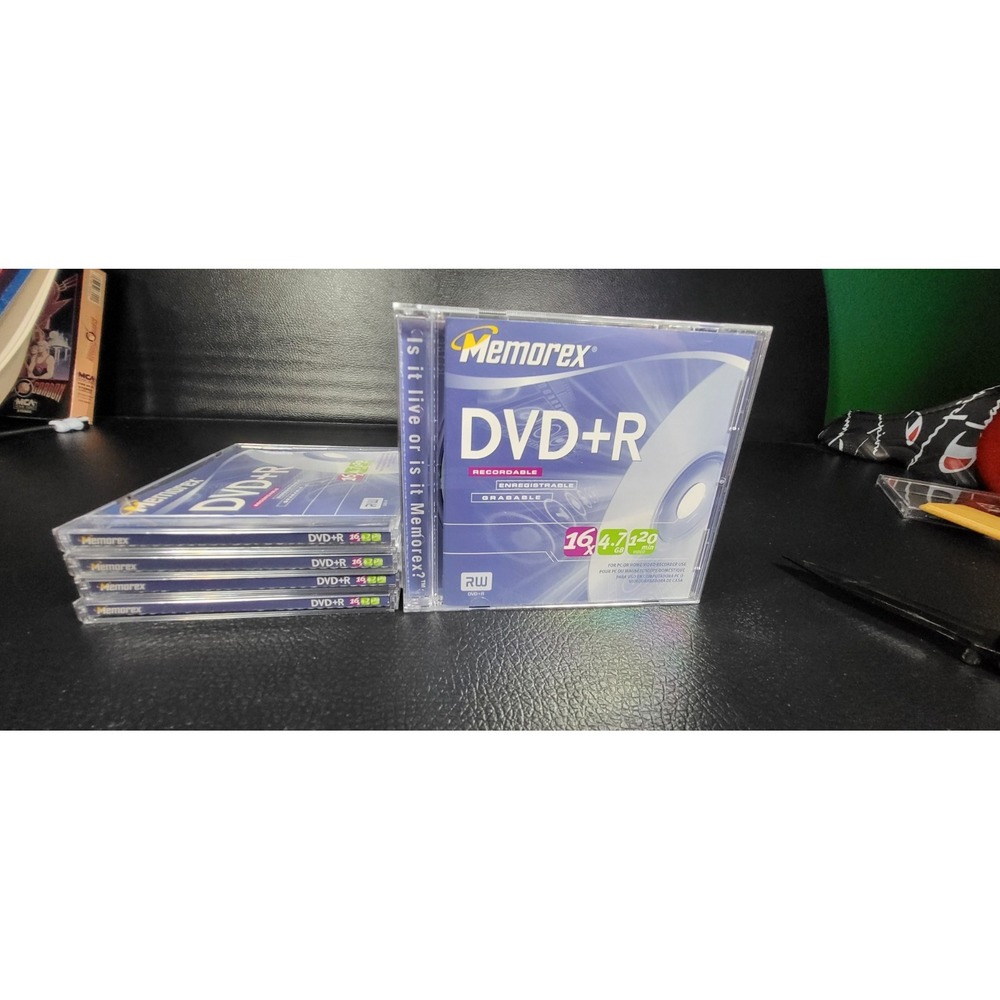 Memorex DVD+RW 5 Pack Rewritable 16x 4.7GB Discs New Read
